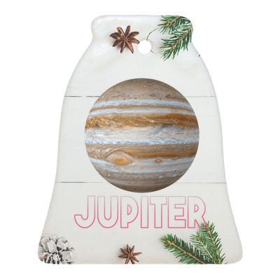 Planet Jupiter Ceramic Bell Ornament