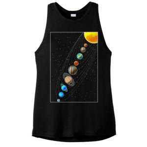 Planets Solar System Ladies PosiCharge Tri-Blend Wicking Tank