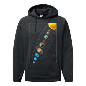 Planets Solar System Performance Fleece Hoodie