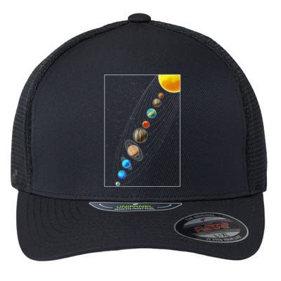 Planets Solar System Flexfit Unipanel Trucker Cap