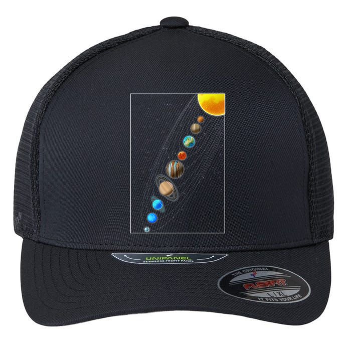 Planets Solar System Flexfit Unipanel Trucker Cap