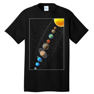 Planets Solar System Tall T-Shirt