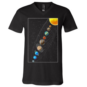 Planets Solar System V-Neck T-Shirt