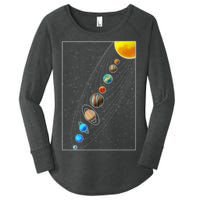 Planets Solar System Women's Perfect Tri Tunic Long Sleeve Shirt