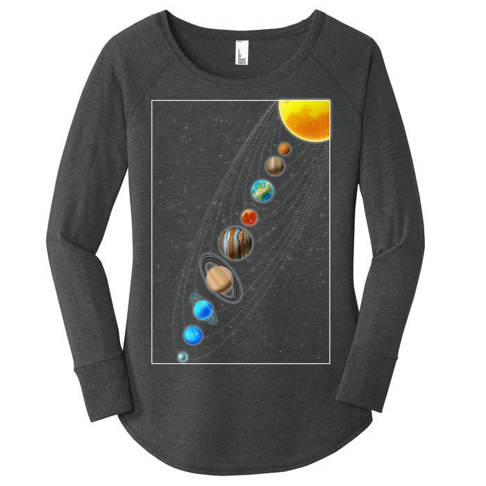 Planets Solar System Women's Perfect Tri Tunic Long Sleeve Shirt