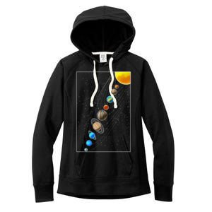 Planets Solar System Women's Fleece Hoodie