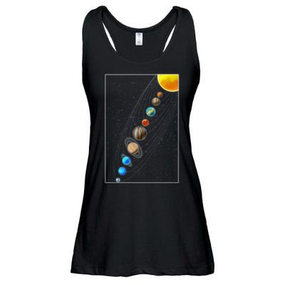 Planets Solar System Ladies Essential Flowy Tank