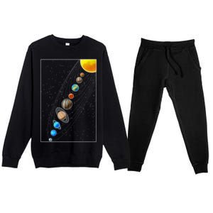 Planets Solar System Premium Crewneck Sweatsuit Set