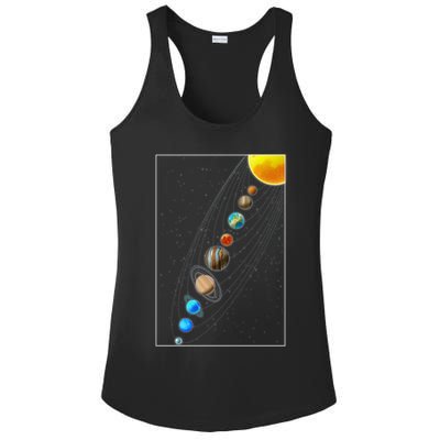Planets Solar System Ladies PosiCharge Competitor Racerback Tank
