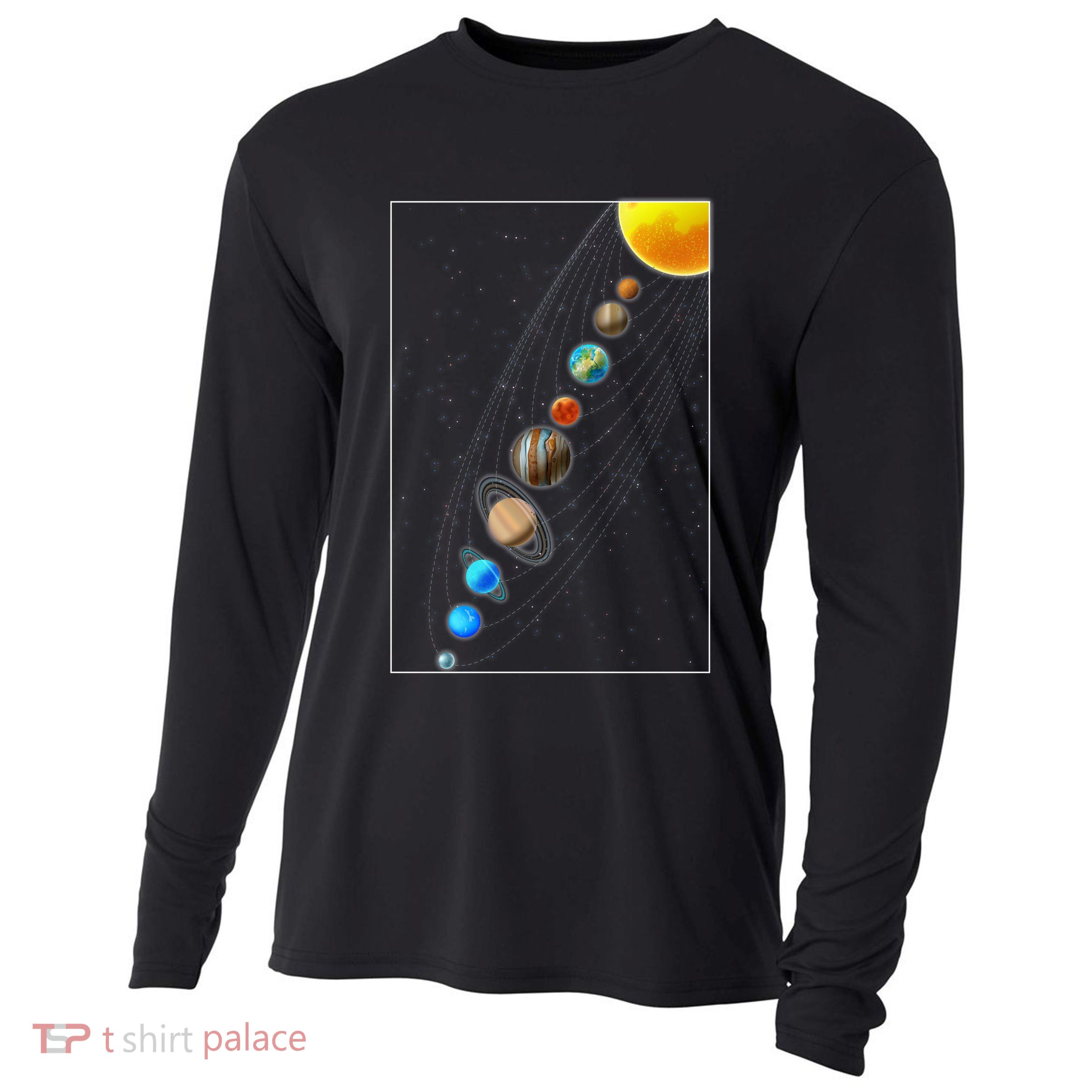 Planets Solar System Cooling Performance Long Sleeve Crew