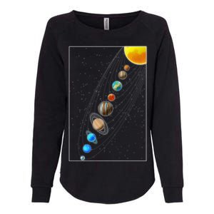 Planets Solar System Womens California Wash Sweatshirt