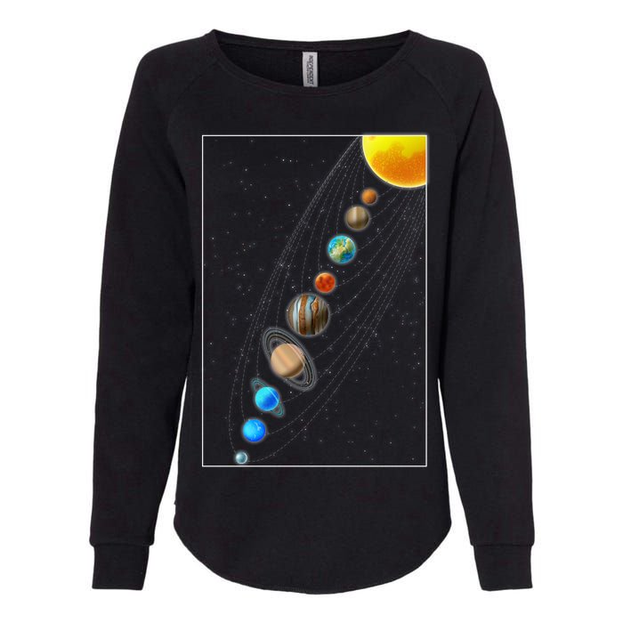 Planets Solar System Womens California Wash Sweatshirt