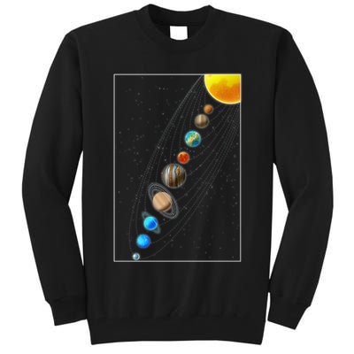 Planets Solar System Tall Sweatshirt