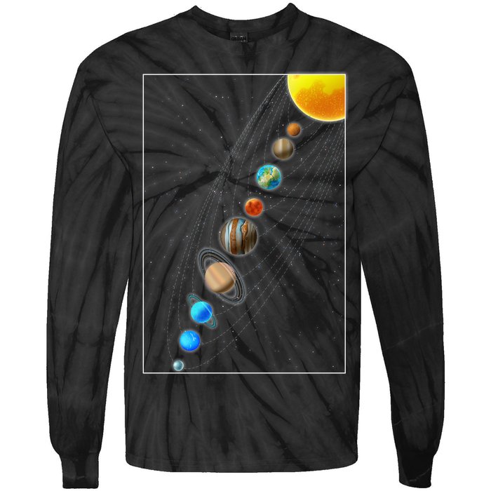 Planets Solar System Tie-Dye Long Sleeve Shirt