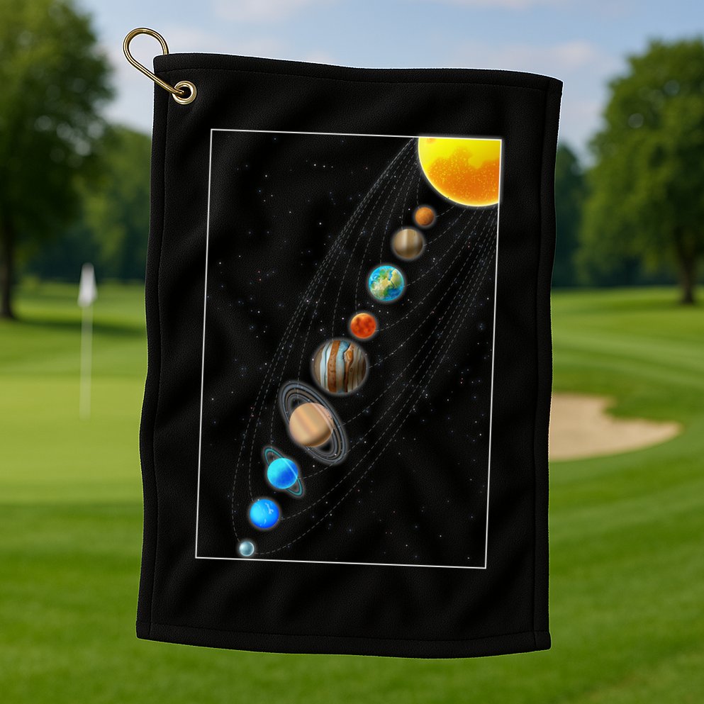 Planets Solar System Golf Towel
