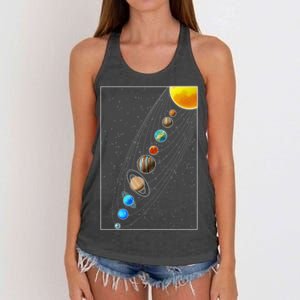 Planets Solar System Women's Knotted Racerback Tank