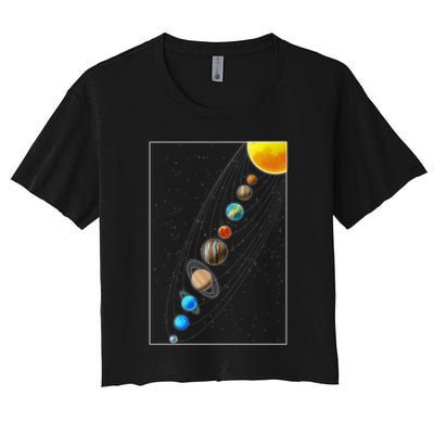 Planets Solar System Crop Top