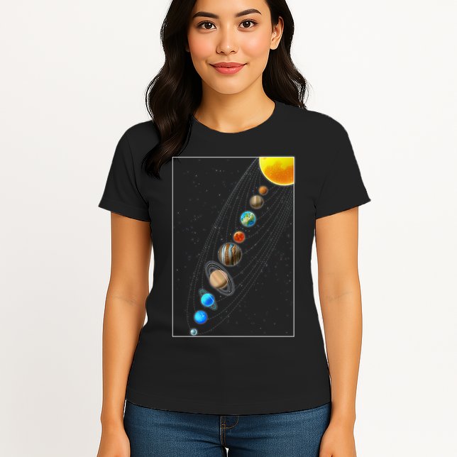 Planets Solar System Womens T-Shirt