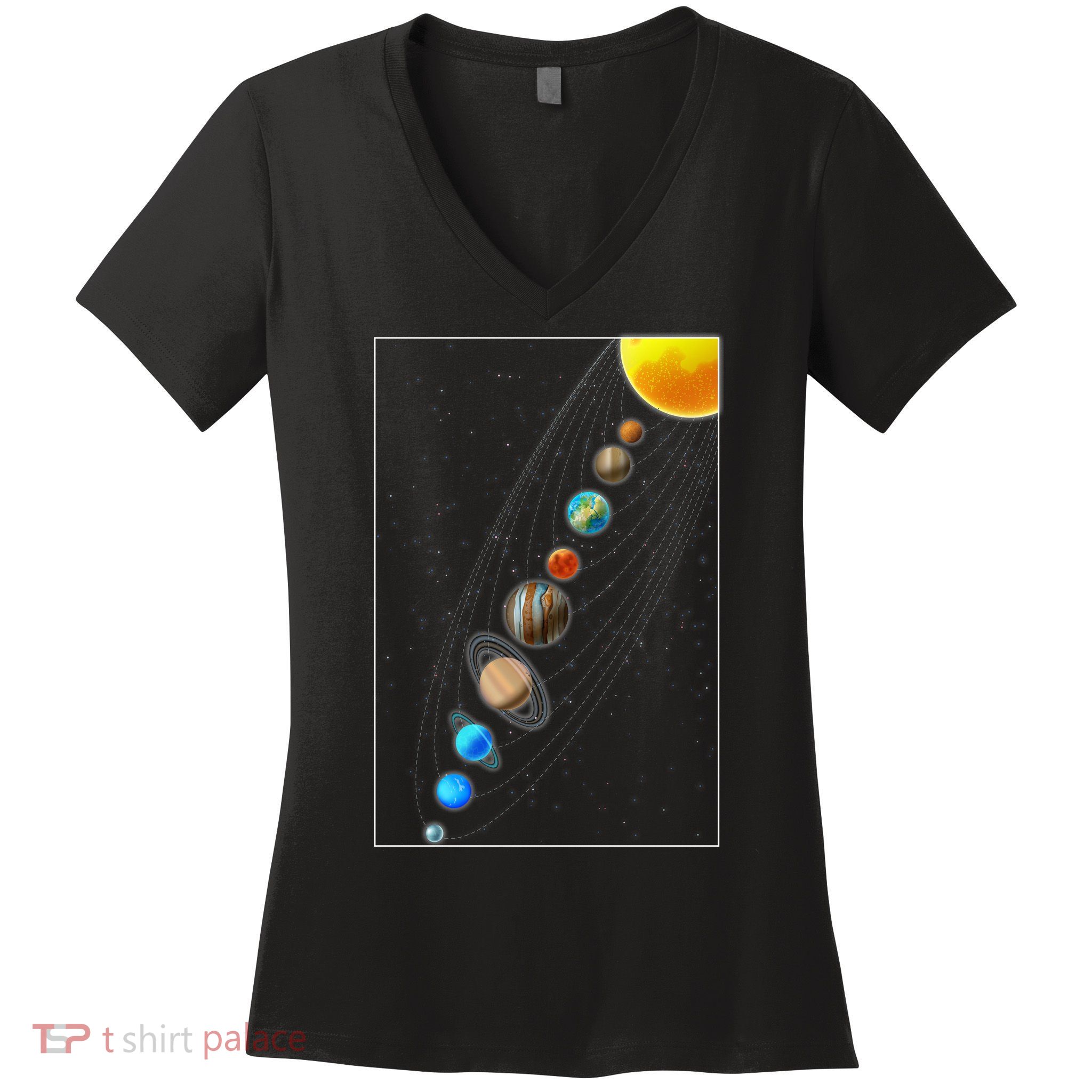 Planets Solar System Women's V-Neck T-Shirt