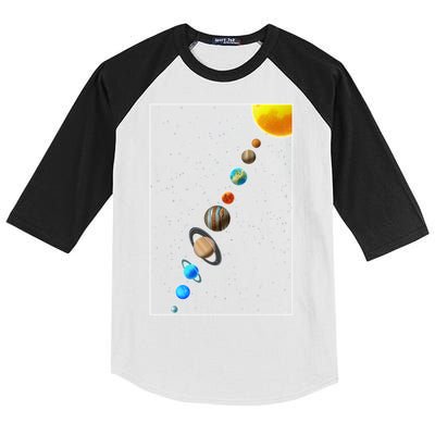 Planets Solar System Kids Colorblock Raglan Jersey