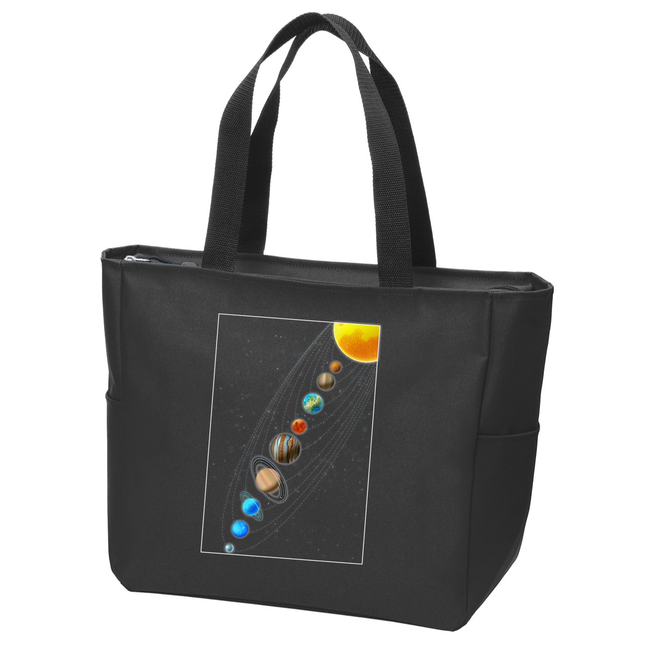 Planets Solar System Zip Tote Bag