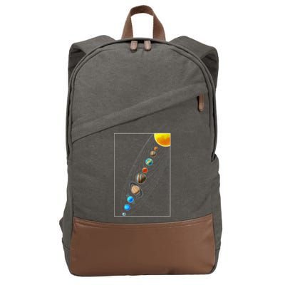 Planets Solar System Cotton Canvas Backpack