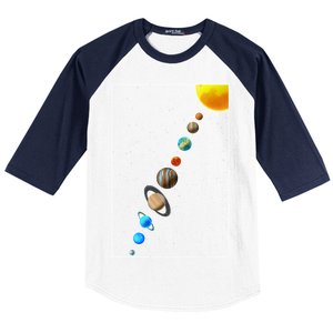 Planets Solar System Baseball Sleeve Shirt