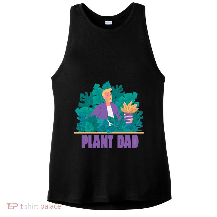 Plant Dad Ladies PosiCharge Tri-Blend Wicking Tank