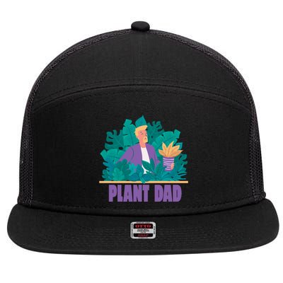 Plant Dad 7 Panel Mesh Trucker Snapback Hat