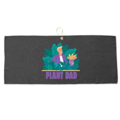 Plant Dad Large Microfiber Waffle Golf Towel