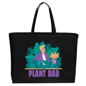 Plant Dad Cotton Canvas Jumbo Tote