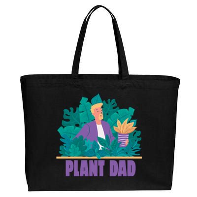 Plant Dad Cotton Canvas Jumbo Tote