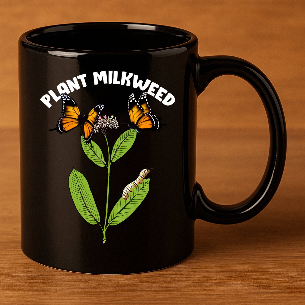 Plant Milkweed 11oz C Handle Ceramic Mug