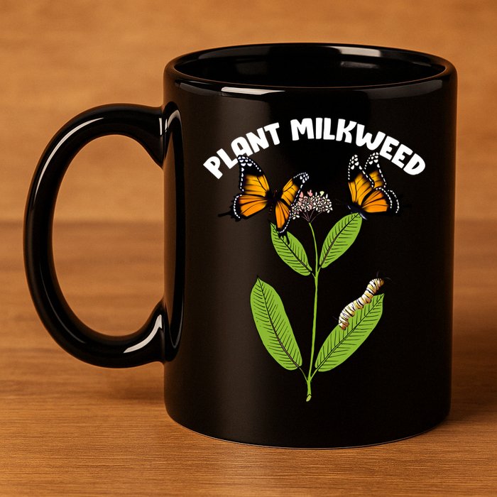 Plant Milkweed 11oz C Handle Ceramic Mug