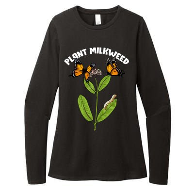 Plant Milkweed Womens CVC Long Sleeve Shirt