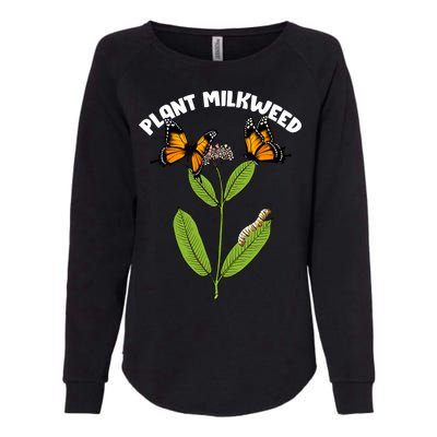 Plant Milkweed Womens California Wash Sweatshirt