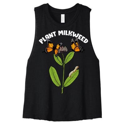 Plant Milkweed Women's Racerback Cropped Tank