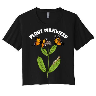 Plant Milkweed Women's Crop Top Tee