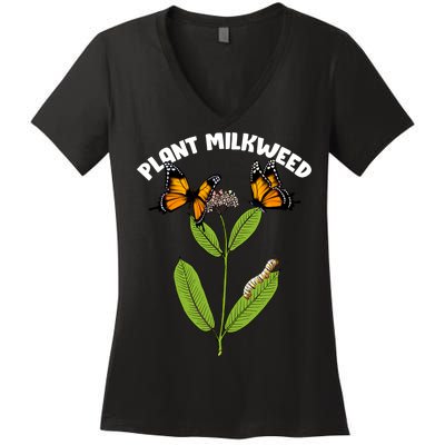 Plant Milkweed Women's V-Neck T-Shirt