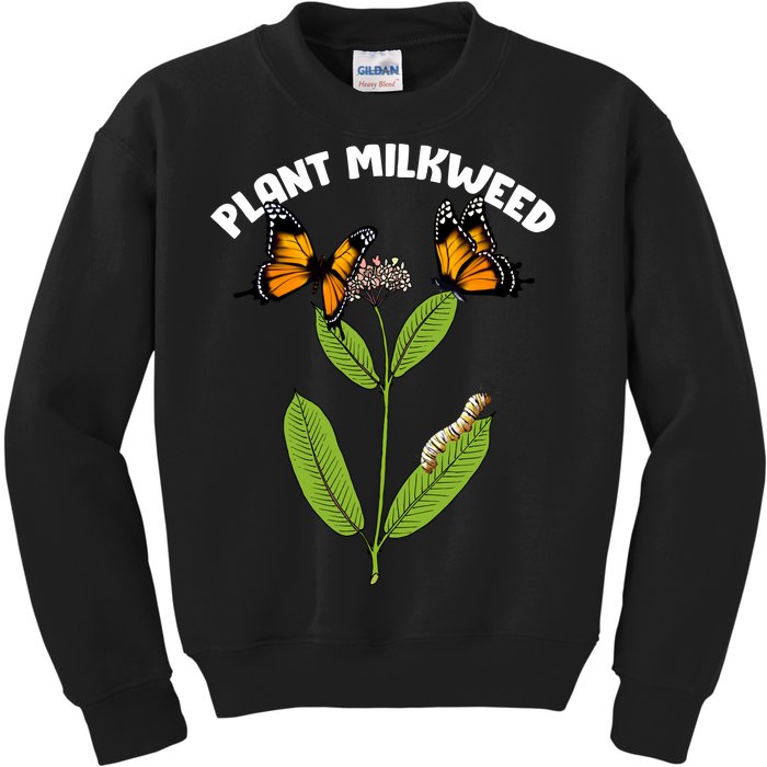 Plant Milkweed Kids Sweatshirt