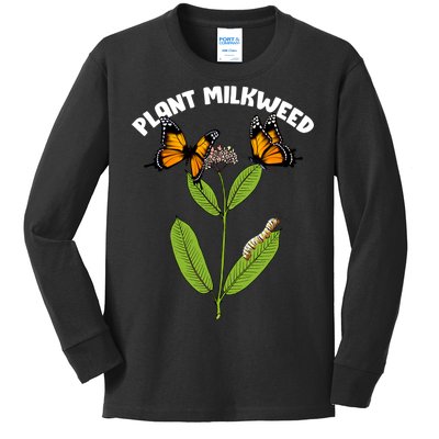 Plant Milkweed Kids Long Sleeve Shirt