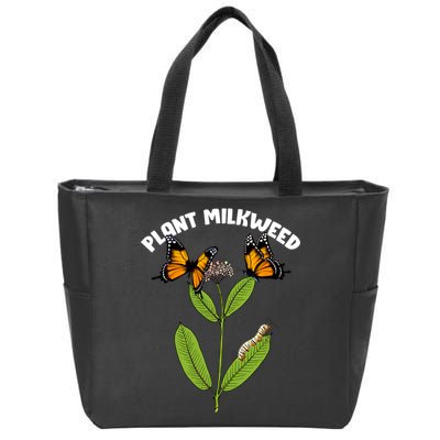 Plant Milkweed Zip Tote Bag