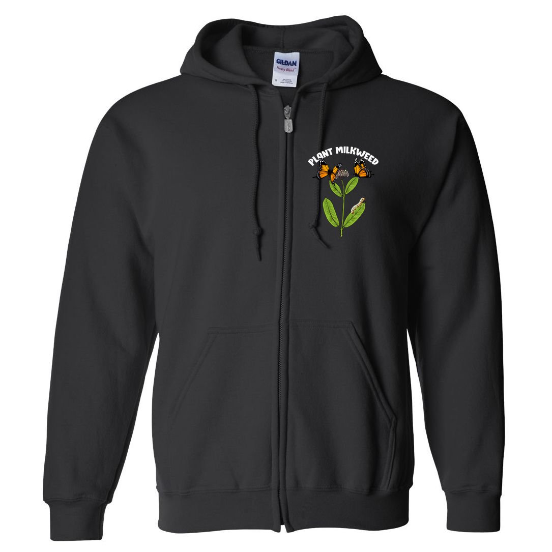 Plant Milkweed Full Zip Hoodie