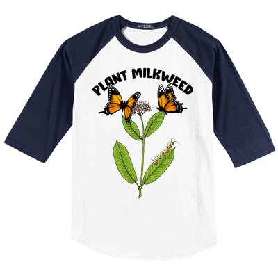 Plant Milkweed Baseball Sleeve Shirt