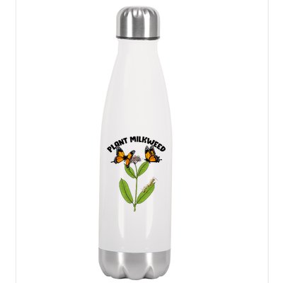 Plant Milkweed Stainless Steel Insulated Water Bottle