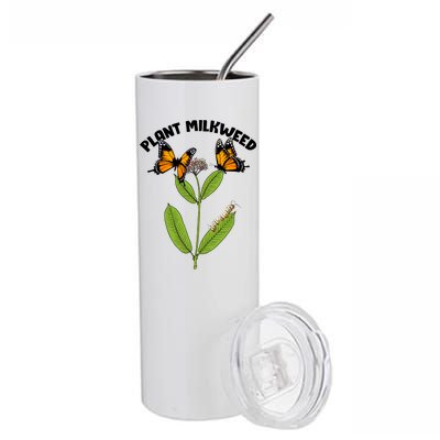 Plant Milkweed Stainless Steel Tumbler