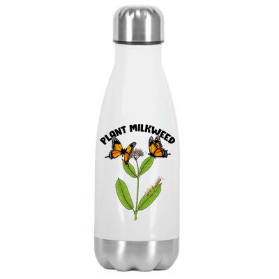 Plant Milkweed Stainless Steel Insulated Water Bottle