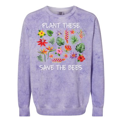 Plant These Save Bees Colorblast Crewneck Sweatshirt