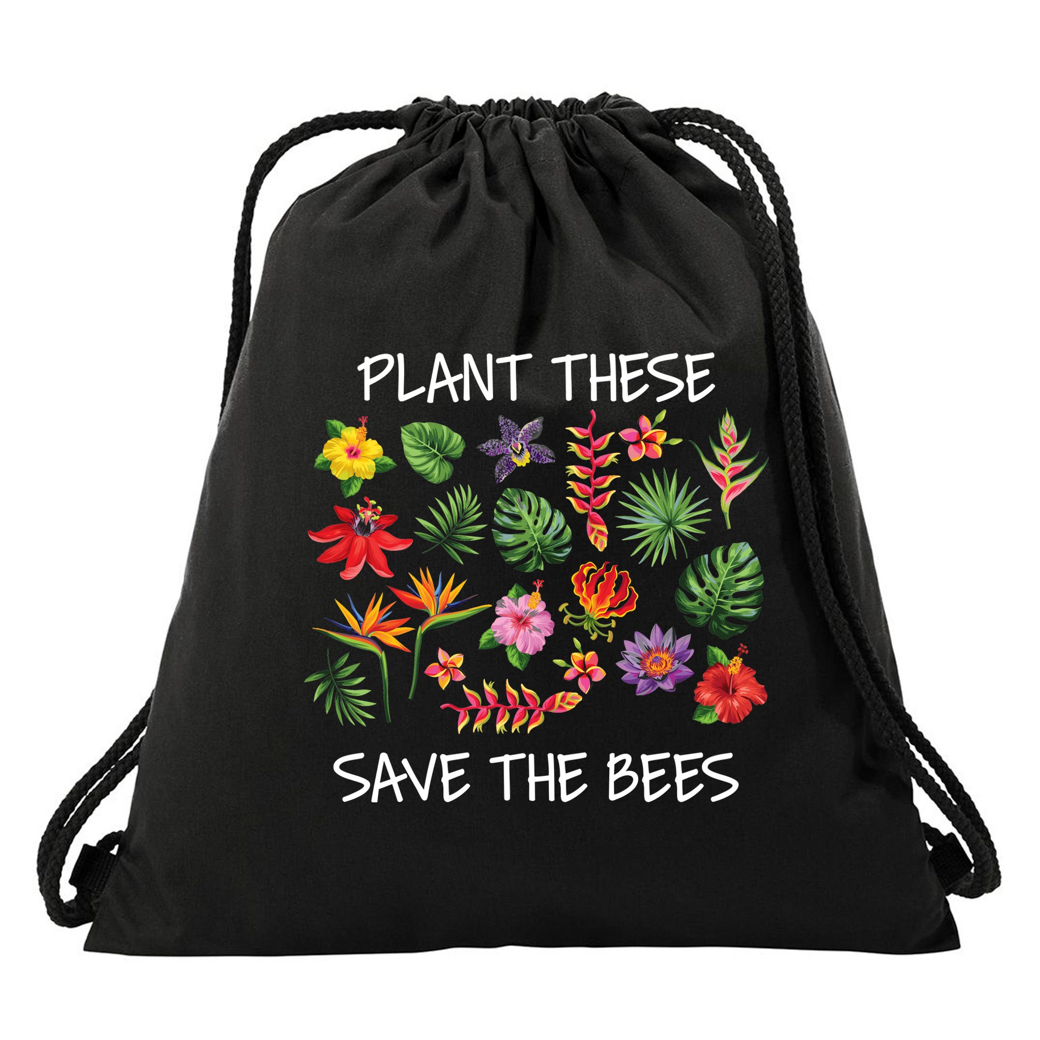 Plant These Save Bees Drawstring Bag