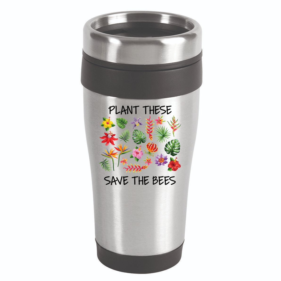 Plant These Save Bees 16oz Travel Tumbler